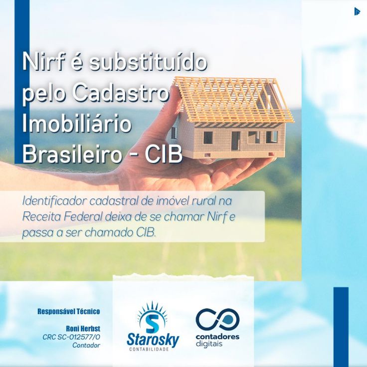 NIRF é substituído pelo Cadastro Imobiliário Brasileiro – CIB